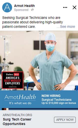 Arnot Social Media Ad